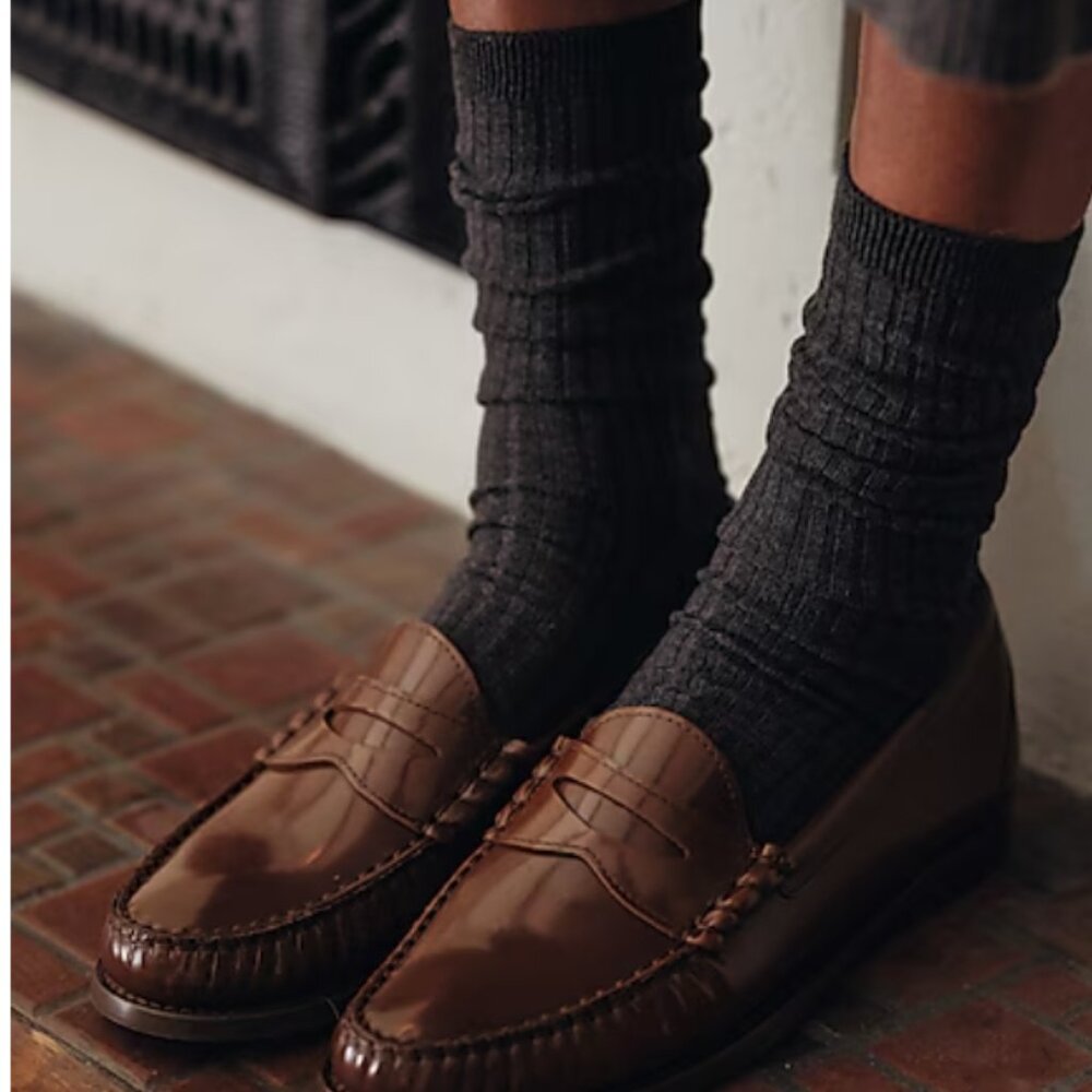 J. Crew Patent Leather Winona Penny Loafers Brown 9/8.5